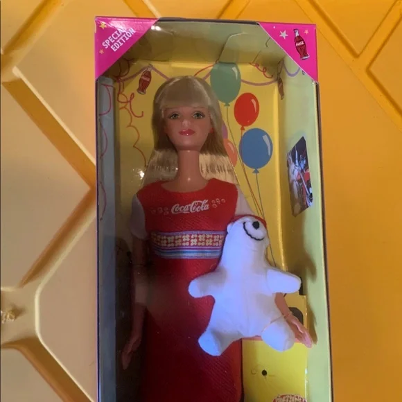 Vintage 1998 NRB Coca Cola Party Barbie 22964 - Picture 2 of 8